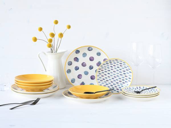 Tellerset Maisie 12-teilig - Steinzeug