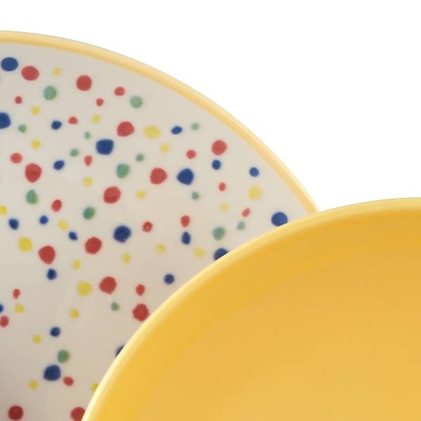 Tellerset Joy 12-teilig - Steinzeug - Gelb