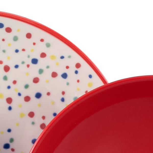 Tellerset Joy 12-teilig - Steinzeug - Rot