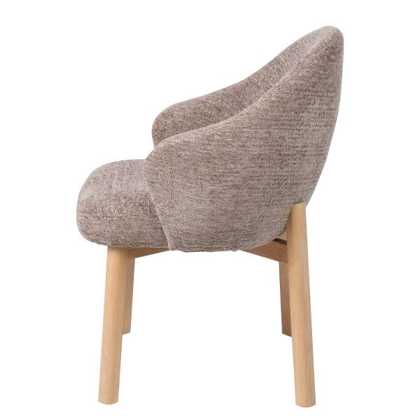 Armlehnenstuhl Overe 2er-Set - Beige