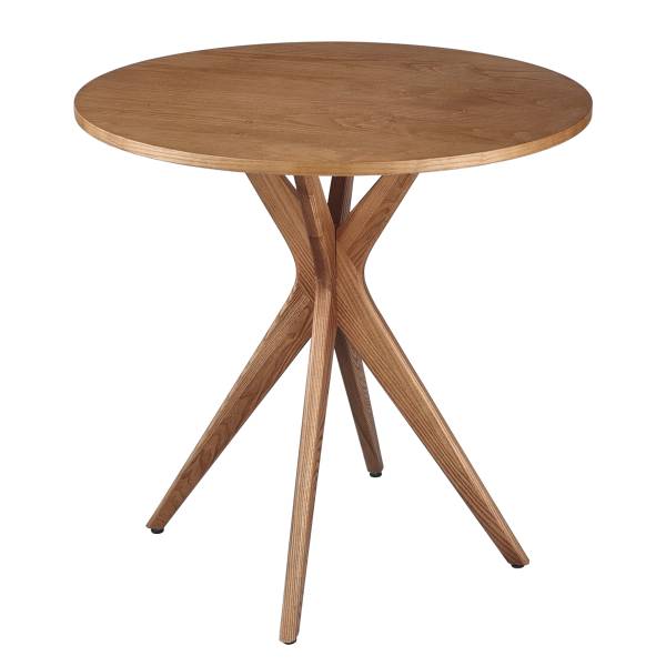 Furnierter Esstisch Lynda rund - Eiche - Durchmesser: 70 cm