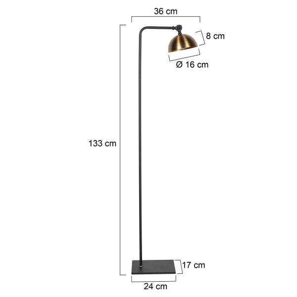 Stehleuchte Preco Typ C - Kupfer - Aluminium - 16 x 133 x 34 cm