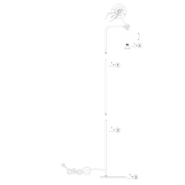 Stehleuchte Preco Typ C - Kupfer - Aluminium - 16 x 133 x 34 cm