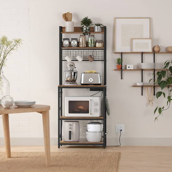 Küchenregal Leesville - 60 cm - Vintage Braun