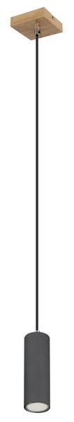Pendelleuchte Robby Typ B - Eisen - 1-flammig - Braun / Grau