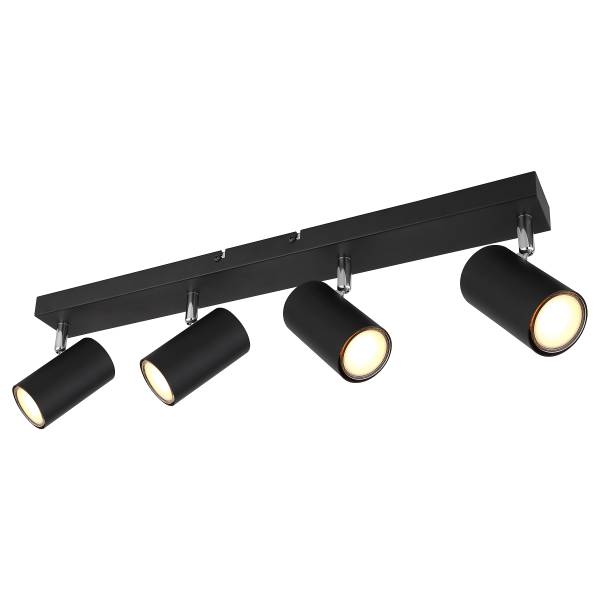 Deckenleuchte Robby Typ C - Eisen - 4-flammig - Schwarz