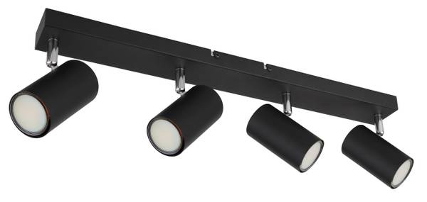 Deckenleuchte Robby Typ C - Eisen - 4-flammig - Schwarz