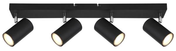 Deckenleuchte Robby Typ C - Eisen - 4-flammig - Schwarz