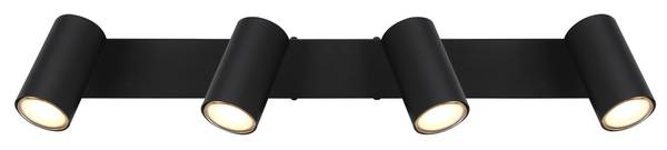 Deckenleuchte Robby Typ C - Eisen - 4-flammig - Schwarz