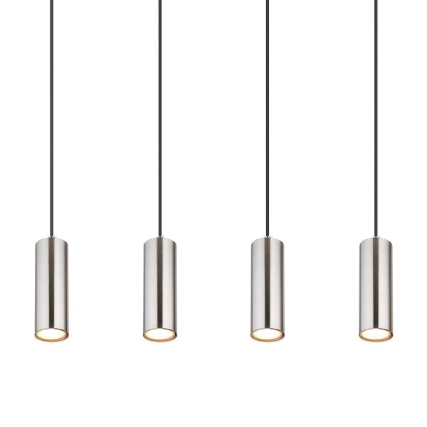 Pendelleuchte Robby Typ A - Eisen - 4-flammig - Silber
