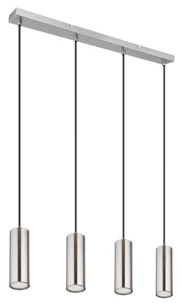 Pendelleuchte Robby Typ A - Eisen - 4-flammig - Silber