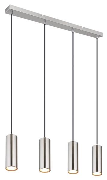 Pendelleuchte Robby Typ A - Eisen - 4-flammig - Silber