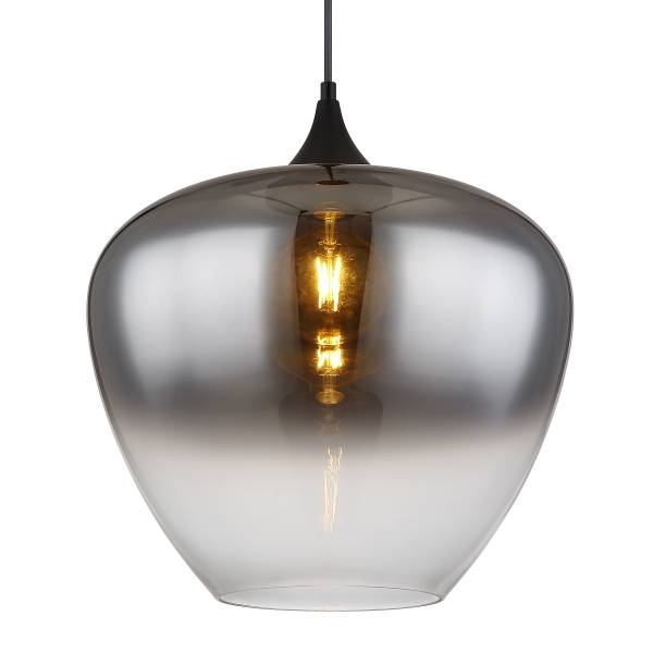 Pendelleuchte Maxy Typ P - Rauchglas / Eisen - 1-flammig