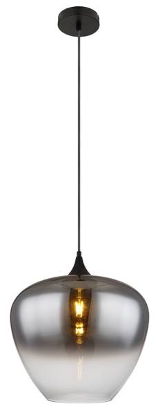 Pendelleuchte Maxy Typ P - Rauchglas / Eisen - 1-flammig