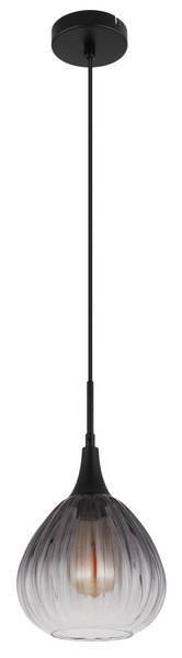 Pendelleuchte Olsen Typ D - Rauchglas / Eisen - 1-flammig