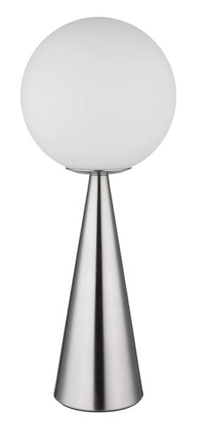 Tischleuchte Pinpal - Opalglas / Eisen - 1-flammig - Silber