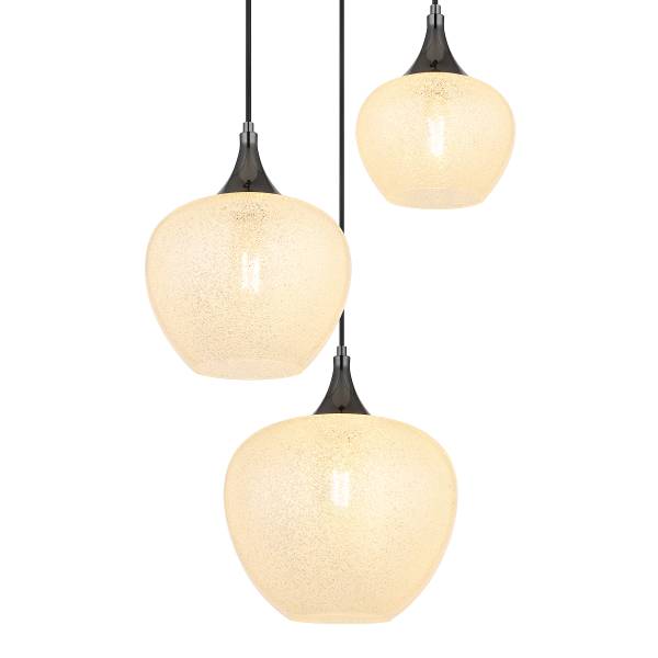 Pendelleuchte Maxy Typ C - Klarglas / Chrom - 3-flammig