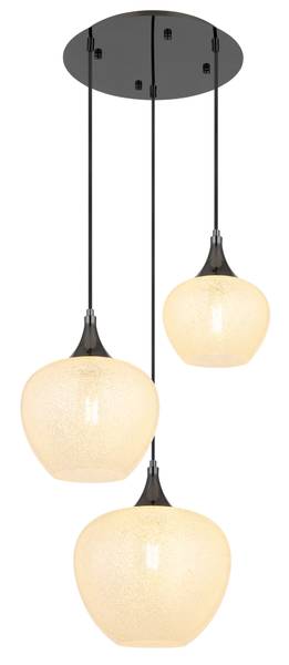 Pendelleuchte Maxy Typ C - Klarglas / Chrom - 3-flammig