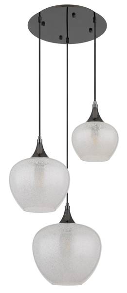 Pendelleuchte Maxy Typ C - Klarglas / Chrom - 3-flammig