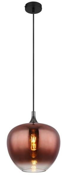 Pendelleuchte Maxy Typ M - Farbglas / Eisen - 1-flammig