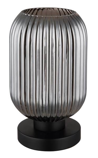 Tischleuchte Normy Typ A - Rauchglas / Eisen - 1-flammig - Grau