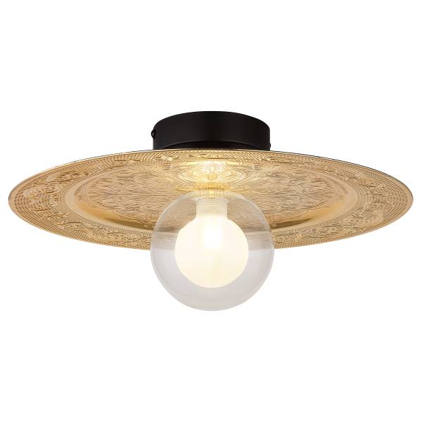 Deckenleuchte Riga Typ A - Acrylglas / Eisen - 1-flammig - Gold