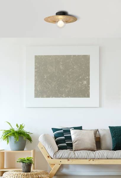 Deckenleuchte Riga Typ A - Acrylglas / Eisen - 1-flammig - Gold