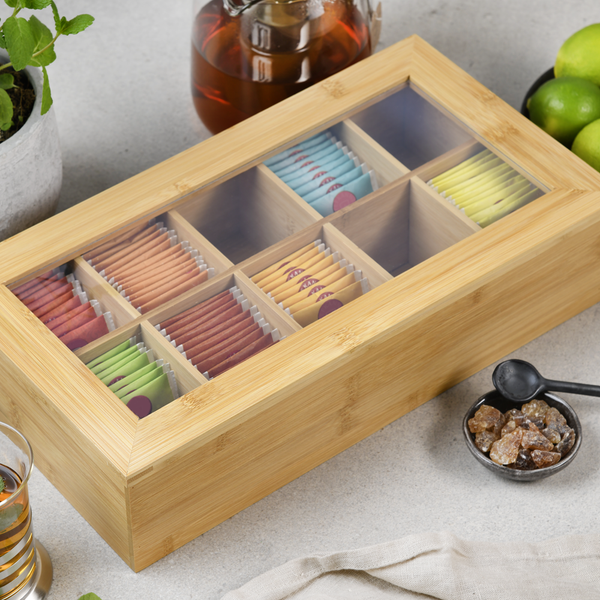 Teebox Achai Typ B - Bambus - Beige