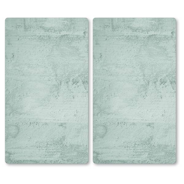 Herdabdeckung Beton Typ B 2er-Set - Sicherheitsglas - Hellgrau