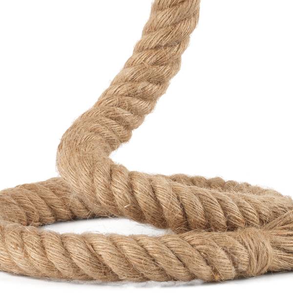 Tischleuchte Corda Mauli - Baumwollstoff / Rattan - 1-flammig