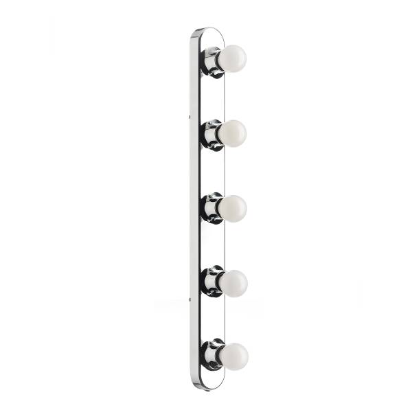 Wandleuchte Hollywood - Polyester PVC - 5-flammig - Silber