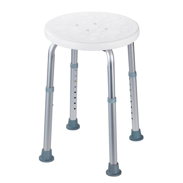Duschhocker Secura - Aluminium - Weiß