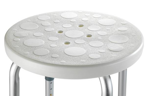 Duschhocker Secura - Aluminium - Weiß