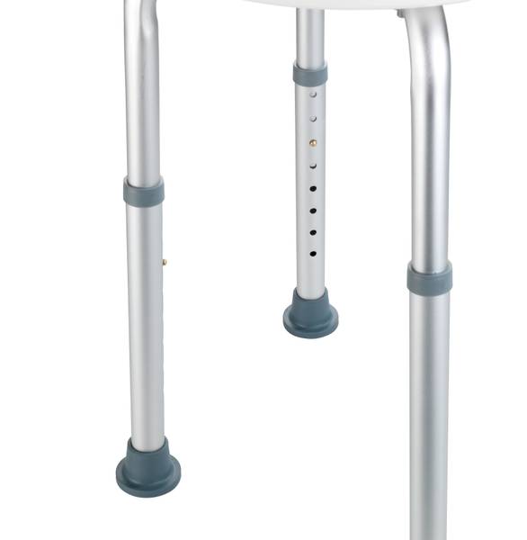 Duschhocker Secura - Aluminium - Weiß