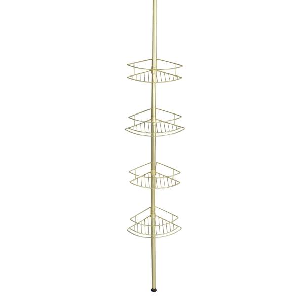 Teleskop-Duscheckregal Dolcedo - Edelstahl - Gold - Gold