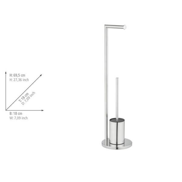 WC-Garnitur Ferla - Edelstahl - Silber