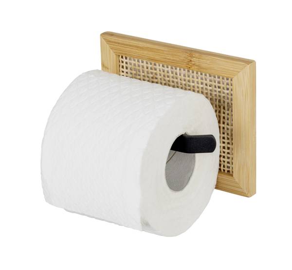 Toilettenpapierhalter Allegre - Bambus / Stahl - Beige