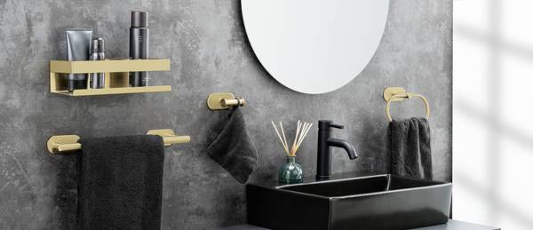 Wandhaken Orea - Edelstahl - Gold