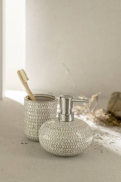 Seifenspender Pergole - Keramik / ABS - Creme