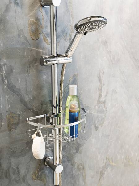 Duschablage Floresta Rund - Edelstahl / ABS - Silber