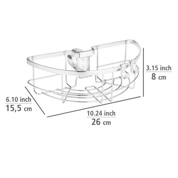 Duschablage Floresta Rund - Edelstahl / ABS - Silber