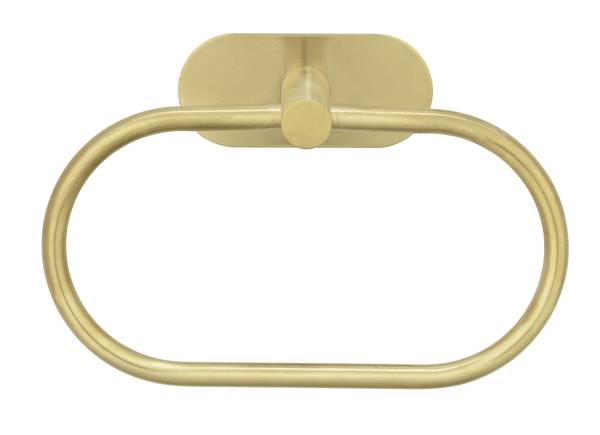 Handtuchring Orea - Edelstahl / Satiniertes Glas - Gold