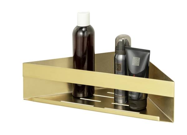 Eckduschablage Genova - Edelstahl - Gold