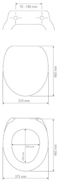 WC-Sitz Vorno - Duroplast - Schwarz