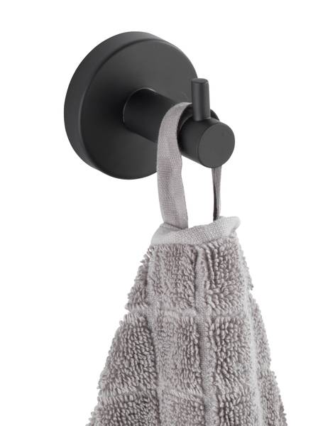 Wandhaken Bosio 2-teilig - Edelstahl - Schwarz