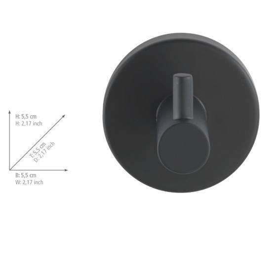 Wandhaken Bosio 2-teilig - Edelstahl - Schwarz