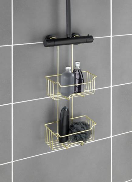 Duschablage Milo - Edelstahl / Polyethylen - Gold - Höhe: 55 cm