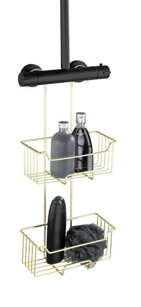 Duschablage Milo - Edelstahl / Polyethylen - Gold - Höhe: 55 cm