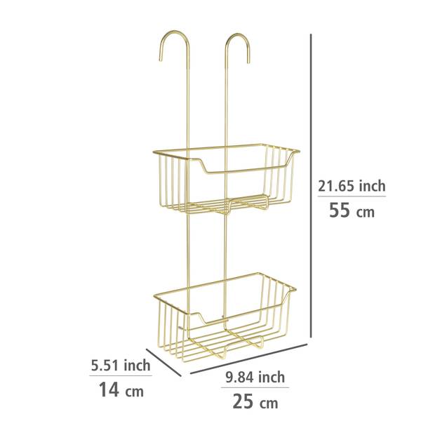 Duschablage Milo - Edelstahl / Polyethylen - Gold - Höhe: 55 cm