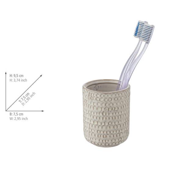 Bad-Accessoire-Set Pergole 2-teilig - Keramik / ABS - Creme